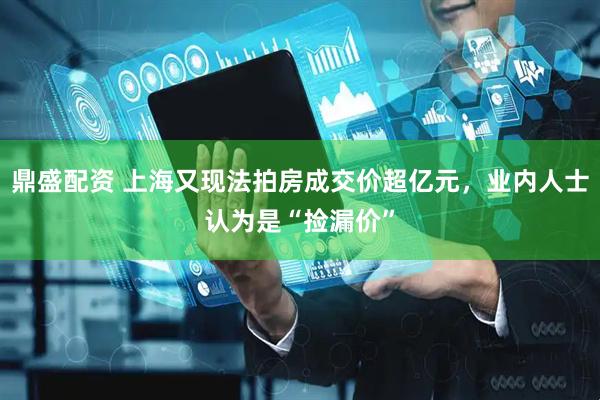 鼎盛配资 上海又现法拍房成交价超亿元，业内人士认为是“捡漏价”
