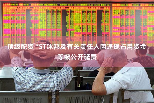 顶级配资 *ST沐邦及有关责任人因违规占用资金等被公开谴责
